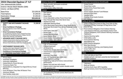 Mosaic Black Metallic 2024 Chevrolet Equinox 1LT