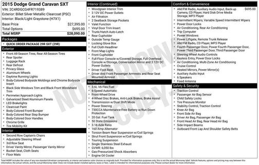 2015 Dodge Grand Caravan SXT