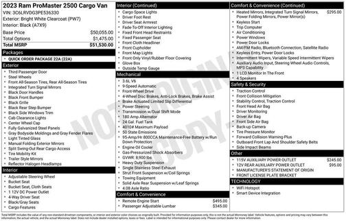 2023 RAM ProMaster 2500 High Roof