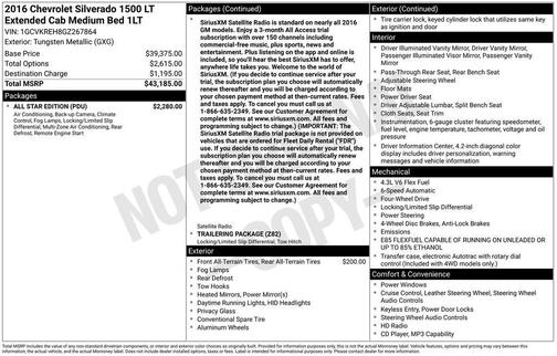 2016 Chevrolet Silverado 1500 1LT