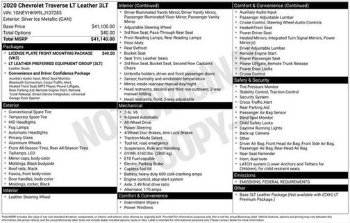 2020 Chevrolet Traverse LT Leather