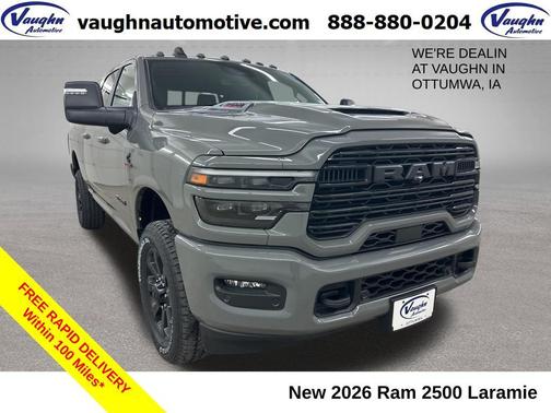 Ceramic Gray Clearcoat 2026 RAM 2500 Laramie Crew Cab 4x4 6'4' Box