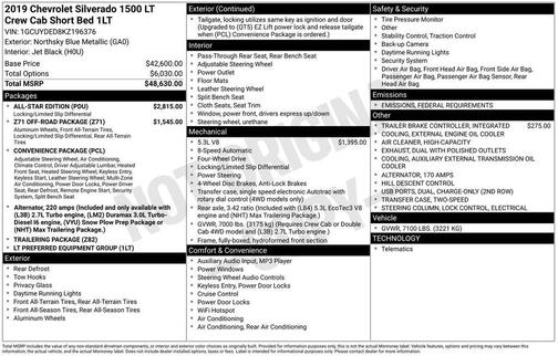 2019 Chevrolet Silverado 1500 LT