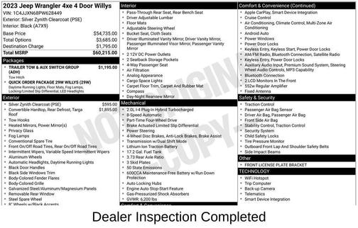 Silver Zynith Clearcoat 2023 Jeep Wrangler 4xe Willys