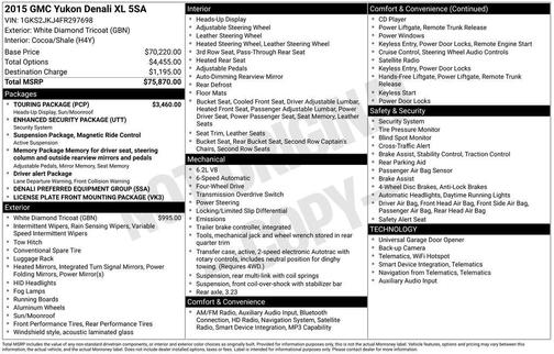 2015 GMC Yukon XL 1500 Denali