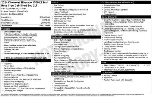 2024 Chevrolet Silverado 1500 LT Trail Boss