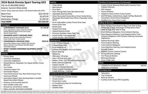 Summit White 2024 Buick Envista Sport Touring FWD