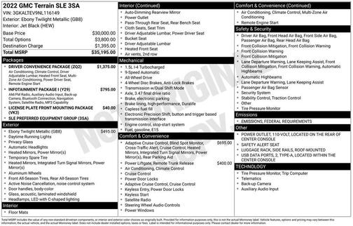 2022 GMC Terrain SLE