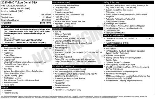 Sterling Metallic 2025 GMC Yukon Denali