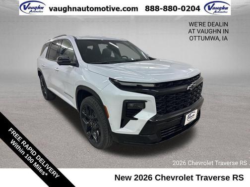 Polar White Tricoat 2026 Chevrolet Traverse RS