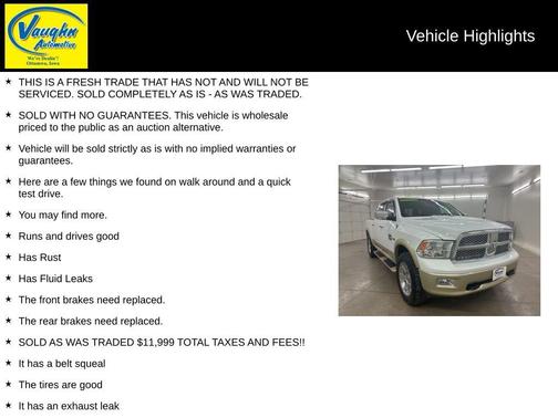 2011 Dodge Ram 1500 Laramie Longhorn