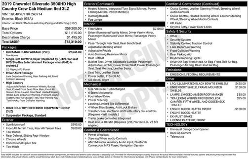 2019 Chevrolet Silverado 3500 High Country