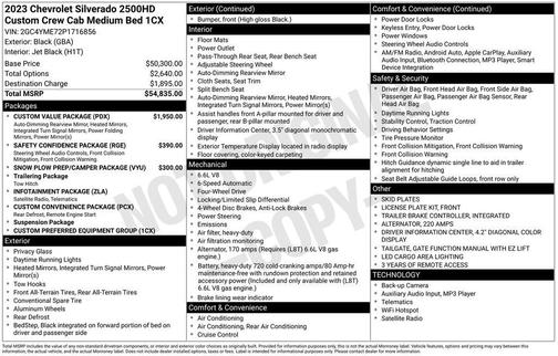 2023 Chevrolet Silverado 2500 Custom