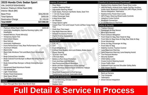 2025 Honda Civic Sport