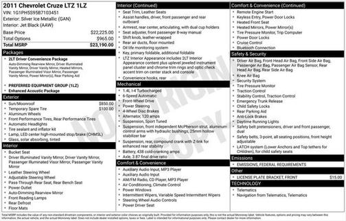 2011 Chevrolet Cruze LTZ