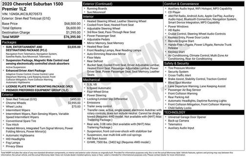 2020 Chevrolet Suburban Premier