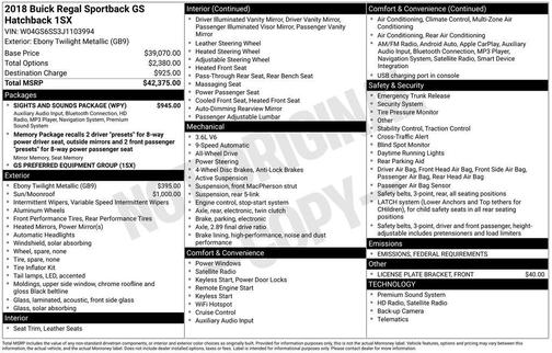 2018 Buick Regal Sportback GS