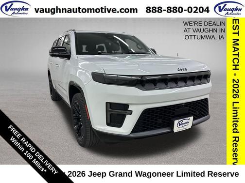 Bright White Clearcoat 2026 Jeep Grand Wagoneer Limited Reserve 4x4