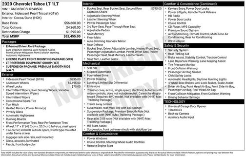 2020 Chevrolet Tahoe LT