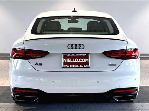 Glacier White Metallic 2023 Audi A5 Sportback 45 S Line Premium Plus