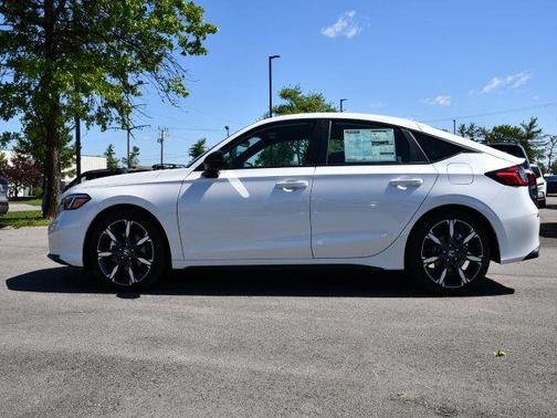 Platinum White Pearl 2026 Honda Civic Hybrid Sport Touring