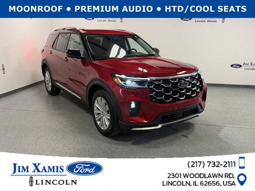 Rapid Red Metallic Tinted Clearcoat 2025 Ford Explorer Platinum