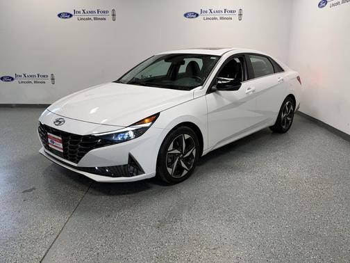 Lunar White 2023 Hyundai ELANTRA HEV Limited