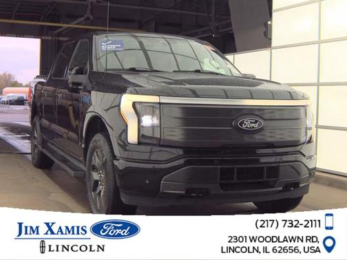 Agate Black Metallic 2025 Ford F-150 Lightning LARIAT