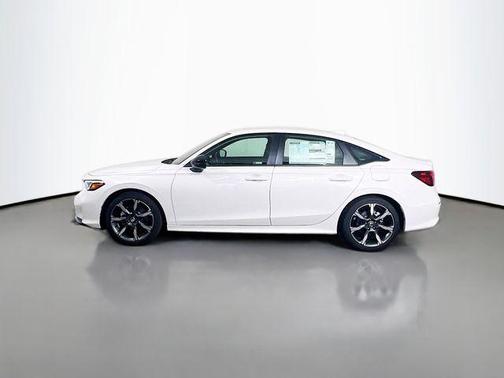 Platinum White Pearl 2026 Honda Civic Hybrid Sport Touring