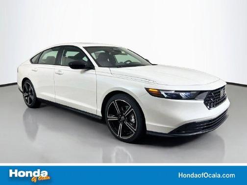 Platinum White Pearl 2026 Honda Accord Hybrid Sport