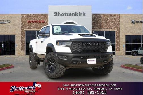 Bright White Clearcoat 2026 RAM 1500 RHO Crew Cab 4x4 5'7' Box