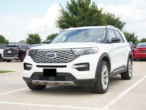 Star White Metallic Tri-Coat 2020 Ford Explorer Platinum
