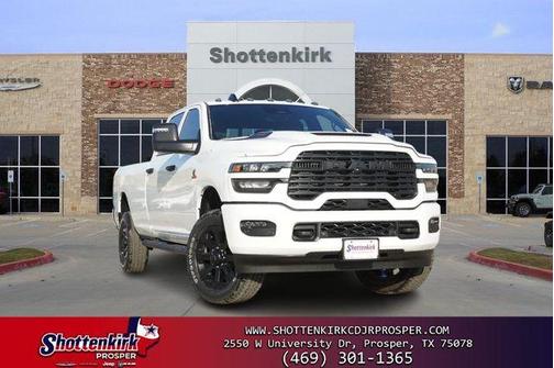 Bright White Clearcoat 2026 RAM 2500 Black Express Crew Cab 4x4 8' Box