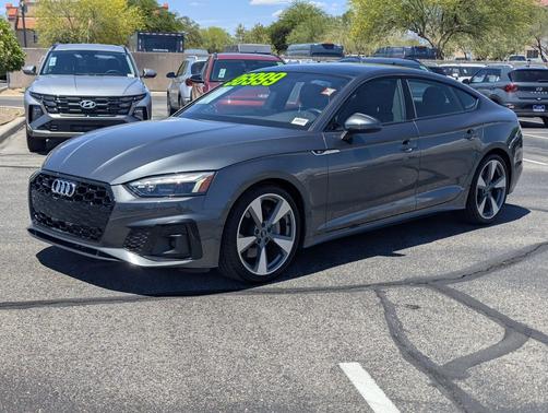 Daytona Gray Metallic 2021 Audi A5 Sportback 45 S Line Premium Plus