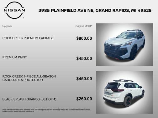 Everest White Pearl Tricoat 2026 Nissan Rogue Rock Creek