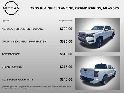 Glacier White 2026 Nissan Frontier SV