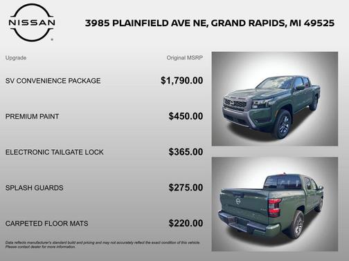 Tactical Green Metallic 2026 Nissan Frontier SV