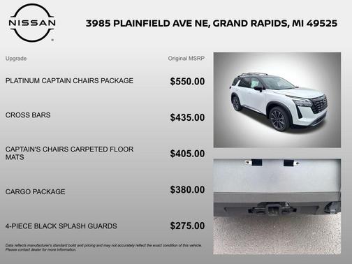 Everest White Pearl/Black 2026 Nissan Pathfinder Platinum