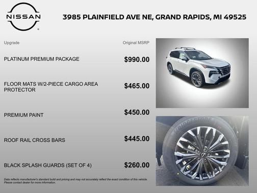 Everest White Pearl Tricoat 2026 Nissan Rogue Platinum