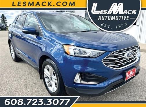 Blue 2020 Ford Edge SEL