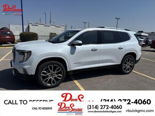 Glacier White Tricoat 2026 GMC Acadia Denali