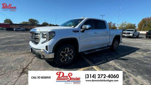 Glacier White Tricoat 2026 GMC Sierra 1500 SLT