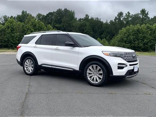 Star White Metallic Tri-Coat 2020 Ford Explorer Limited