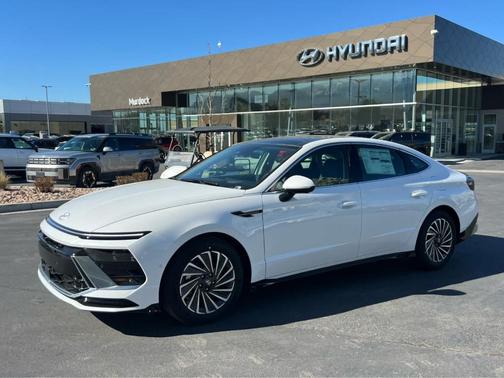 White 2026 Hyundai SONATA Hybrid Limited