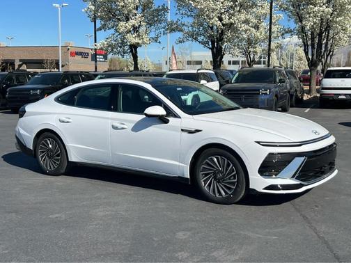 White 2026 Hyundai SONATA Hybrid Limited