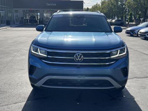 Pacific Blue 2021 Volkswagen Atlas 3.6L SEL Premium