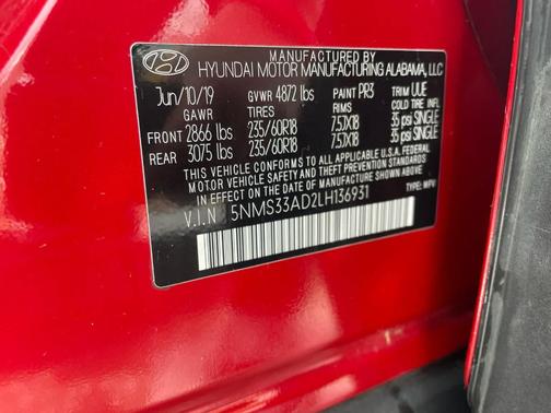 2020 Hyundai SANTA FE 2.4 SEL