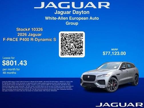 2026 Jaguar F-PACE P400 R-Dynamic S