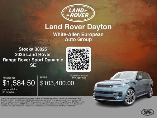 2025 Land Rover Range Rover Sport P460 Dynamic SE