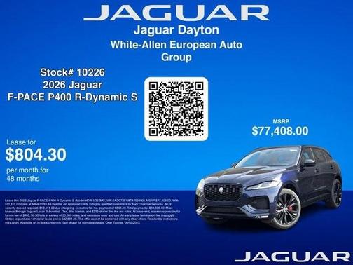 2026 Jaguar F-PACE P400 R-Dynamic S